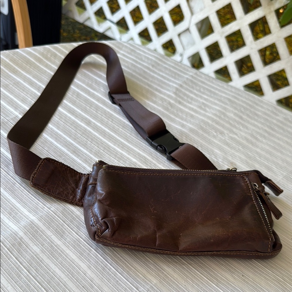 Brown Mini Bag with Adjustable Strap and Soft Leather